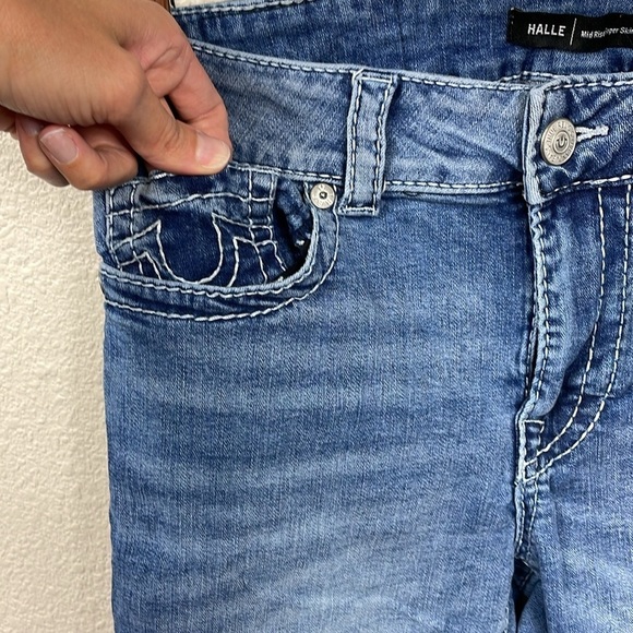 True Religion Halle Mid Rise Super Skinny Jeans Medium Wash Sz 29 - Picture 3 of 13